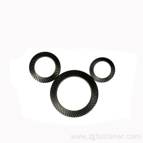 Knurling Lock Washer with black oxide